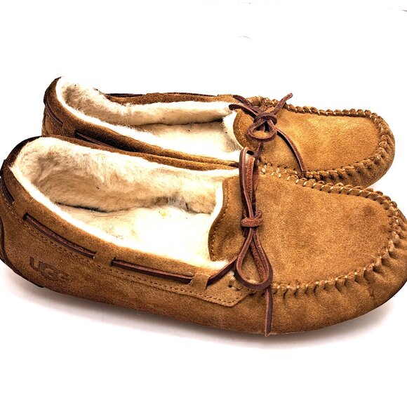 UGG Dakota Chestnut Suede Sheepskin Moccasin Women - Size 7 - Picture 5 of 14